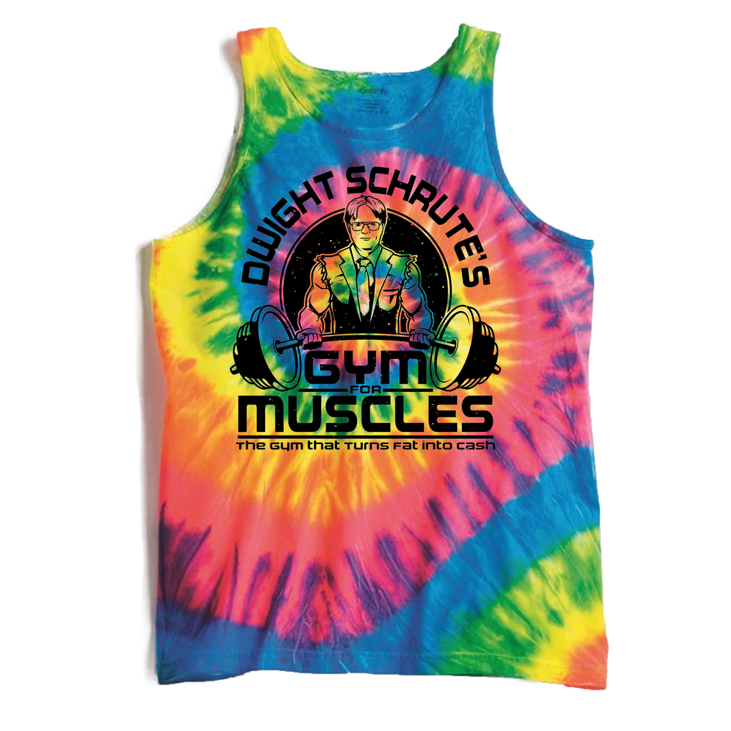 Gym For Muscles Rainbow Tank-Apparel & Accessories-Moneyline