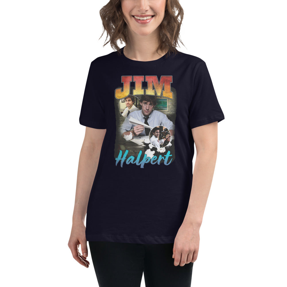 Jim Halpert Vintage Women's Relaxed T-Shirt-Moneyline