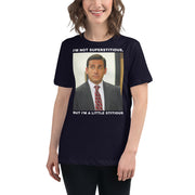 Just A Little Stitious Women's Relaxed T-Shirt-Moneyline
