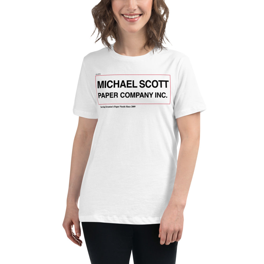 Michael Scott Paper Co. Women's Relaxed T-Shirt-Moneyline