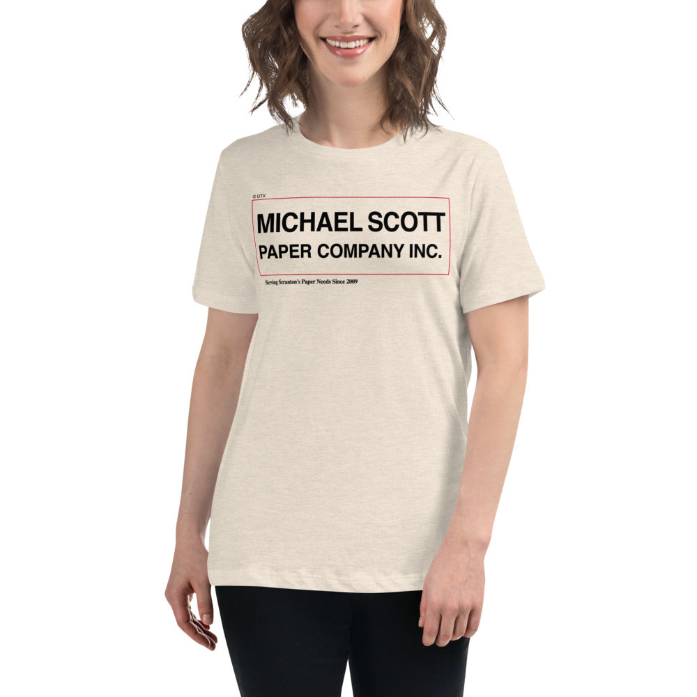 Michael Scott Paper Co. Women's Relaxed T-Shirt-Moneyline