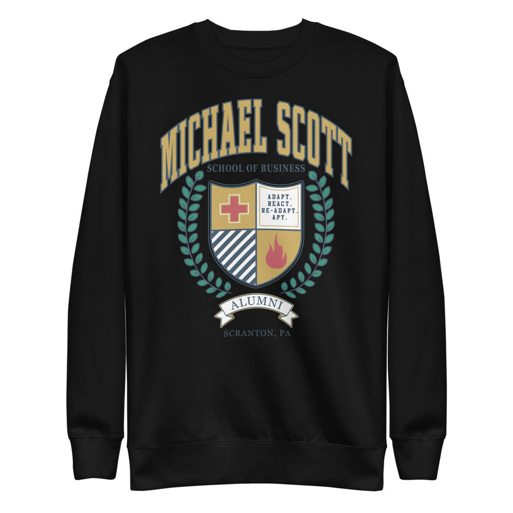 Michael Scott School of Business Unisex Fleece Sweatshirt-Apparel & Accessories-Moneyline