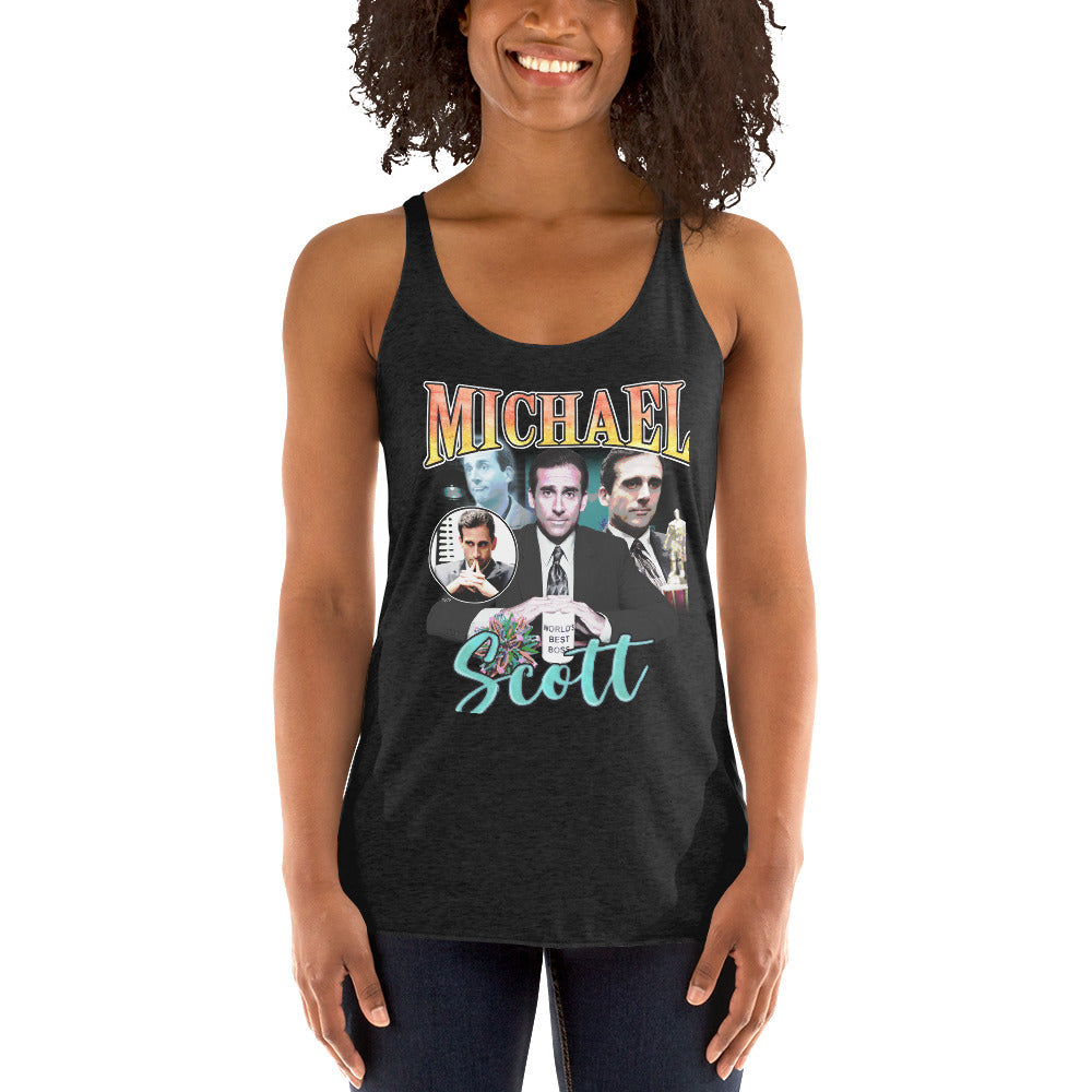 Michael Scott Vintage Women's Racerback Tank-Moneyline