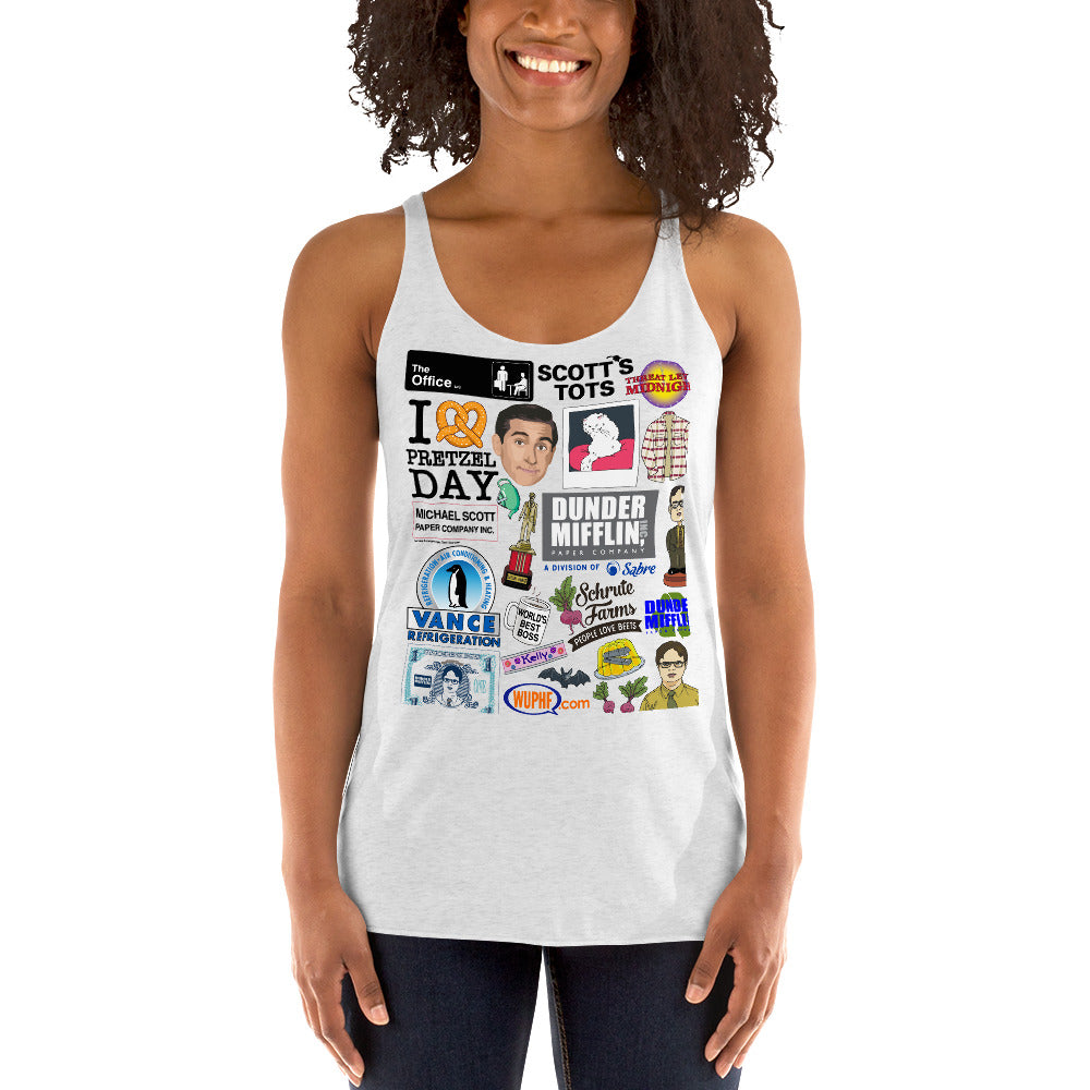 Office Icons Women's Racerback Tank-Moneyline