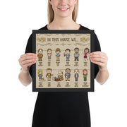 House Rules To Live By Framed Poster