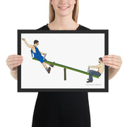 Dwight & Mose Seesaw Framed Poster