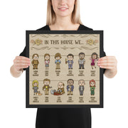 House Rules To Live By Framed Poster