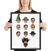 Faces of Dwight Framed Poster