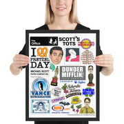 Office Icons Framed Poster