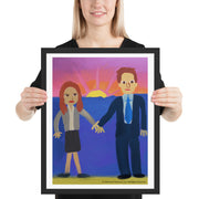 Jim and Pam Wedding Framed Poster