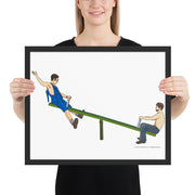Dwight & Mose Seesaw Framed Poster
