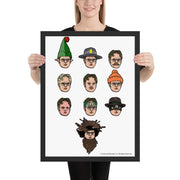 Faces of Dwight Framed Poster