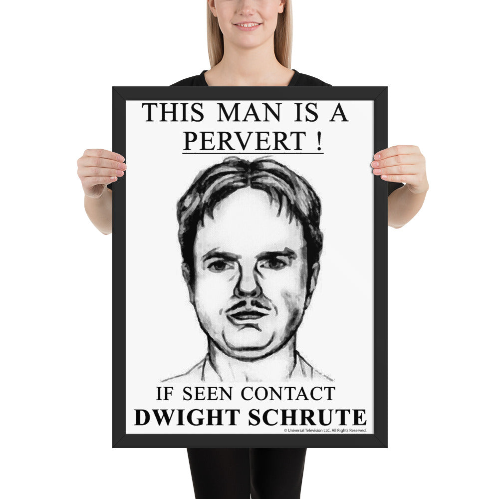 Pervert Dwight Framed Poster