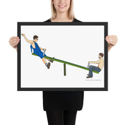 Dwight & Mose Seesaw Framed Poster