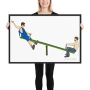 Dwight & Mose Seesaw Framed Poster