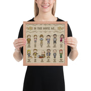 House Rules To Live By Framed Poster