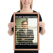 A Little Stitious Framed Poster