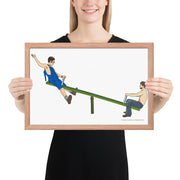 Dwight & Mose Seesaw Framed Poster