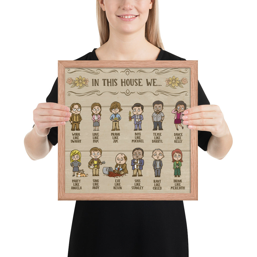 House Rules To Live By Framed Poster