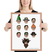 Faces of Dwight Framed Poster