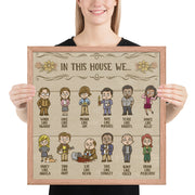 House Rules To Live By Framed Poster