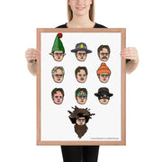 Faces of Dwight Framed Poster
