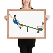 Dwight & Mose Seesaw Framed Poster