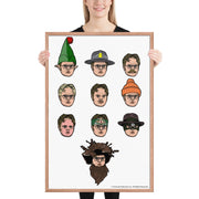 Faces of Dwight Framed Poster