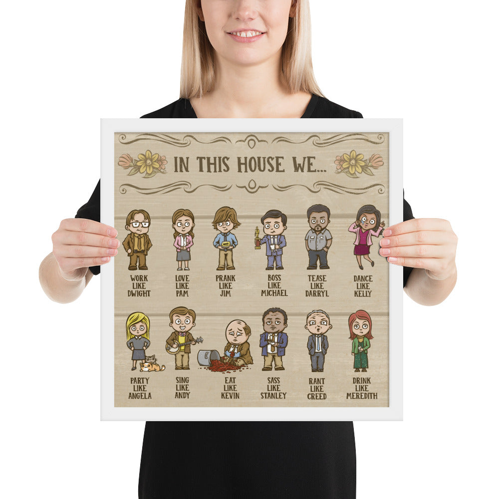 House Rules To Live By Framed Poster