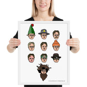 Faces of Dwight Framed Poster