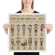 House Rules To Live By Framed Poster