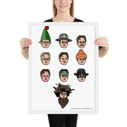 Faces of Dwight Framed Poster