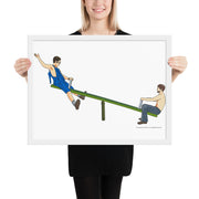 Dwight & Mose Seesaw Framed Poster