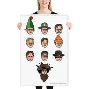 Faces of Dwight Framed Poster