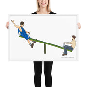 Dwight & Mose Seesaw Framed Poster
