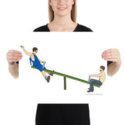 Dwight & Mose Seesaw Poster