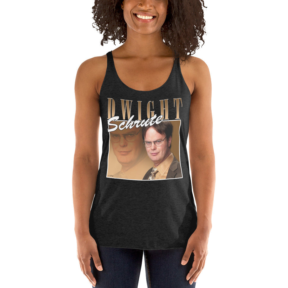 Retro Dwight Schrute Women's Racerback Tank-Moneyline