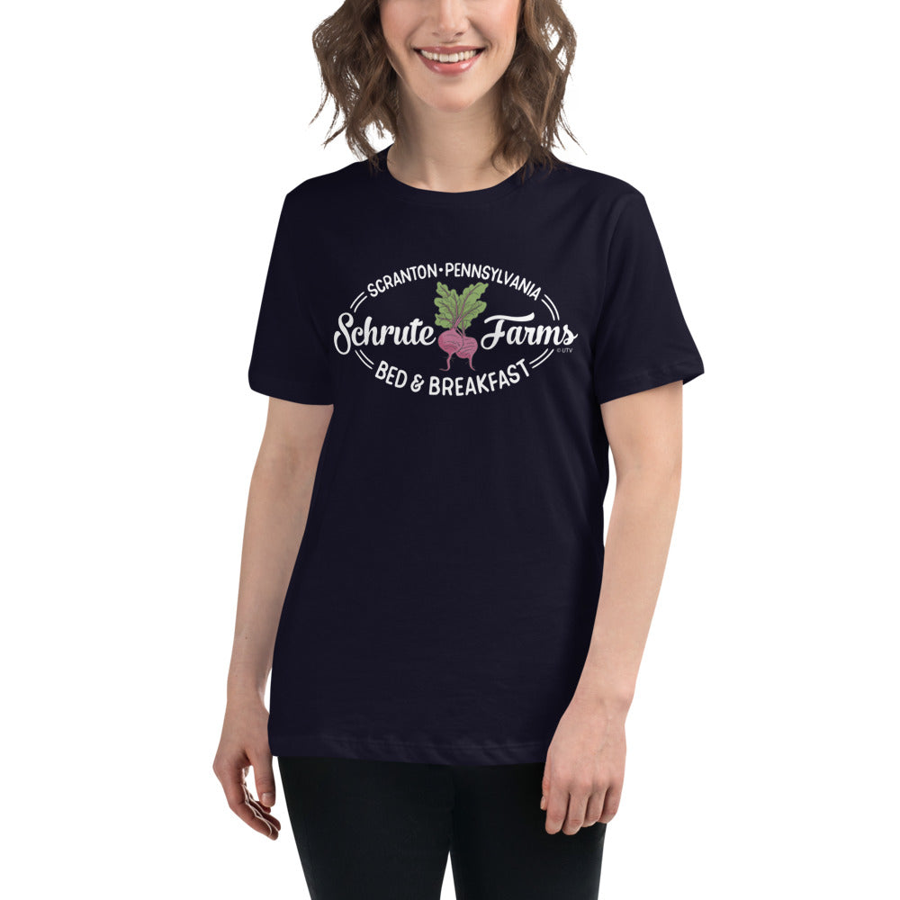 Schrute Farms Women's Relaxed T-Shirt-Moneyline