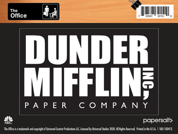 Dunder Mifflin Logo - B/W Sticker | Sticker