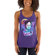 Synthwave Dwight Women's Racerback Tank-Moneyline