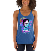 Synthwave Dwight Women's Racerback Tank-Moneyline