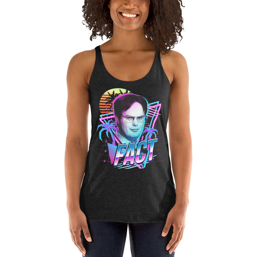 Synthwave Dwight Women's Racerback Tank-Moneyline