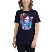 Synthwave Dwight Women's Relaxed T-Shirt-Moneyline