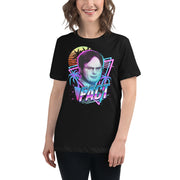 Synthwave Dwight Women's Relaxed T-Shirt-Moneyline