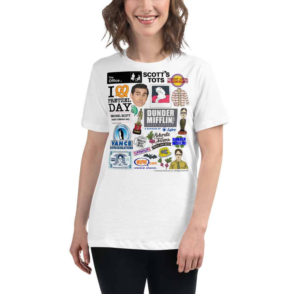 The Office Icons Women's Relaxed T-Shirt-Moneyline