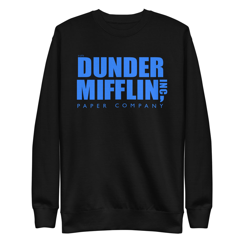 Dunder Mifflin Logo, Blue - Unisex Premium Sweatshirt