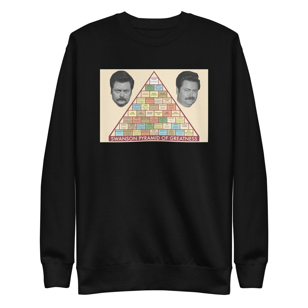 Swanson Pyramid Of Greatness - Unisex Premium Sweatshirt