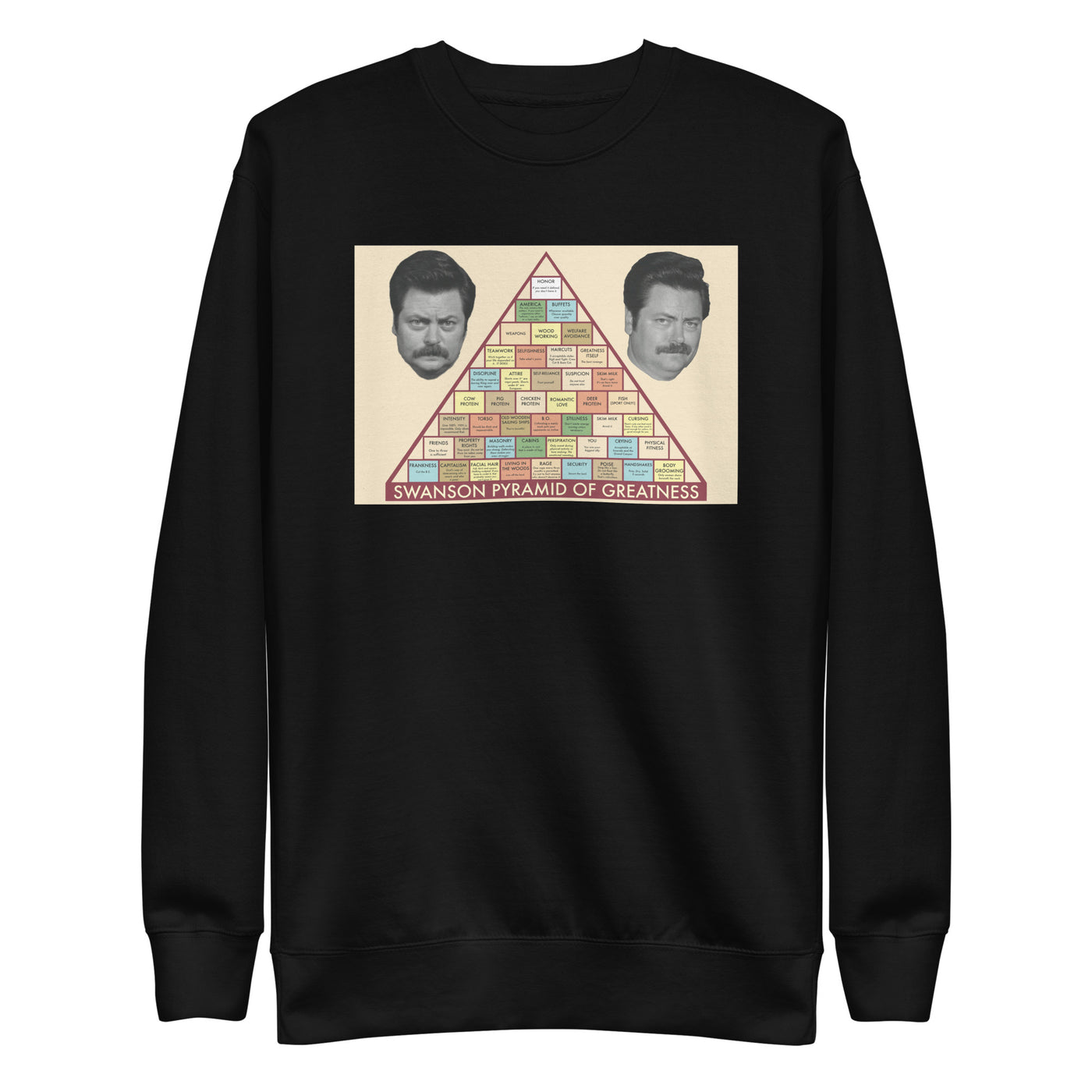 Swanson Pyramid Of Greatness - Unisex Premium Sweatshirt
