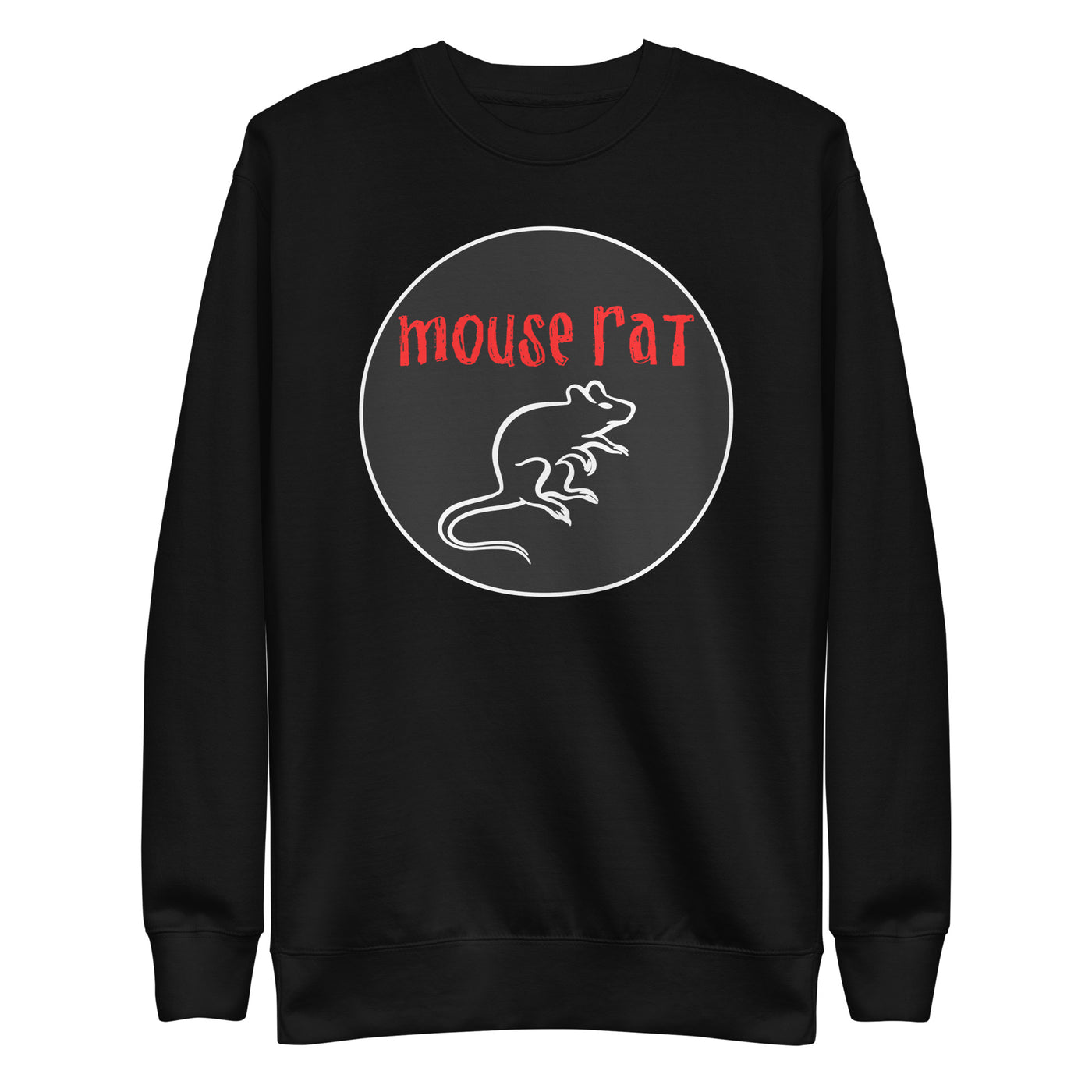 Mouse Rat | Classic Circle | Front Only - Unisex Sweatshirt