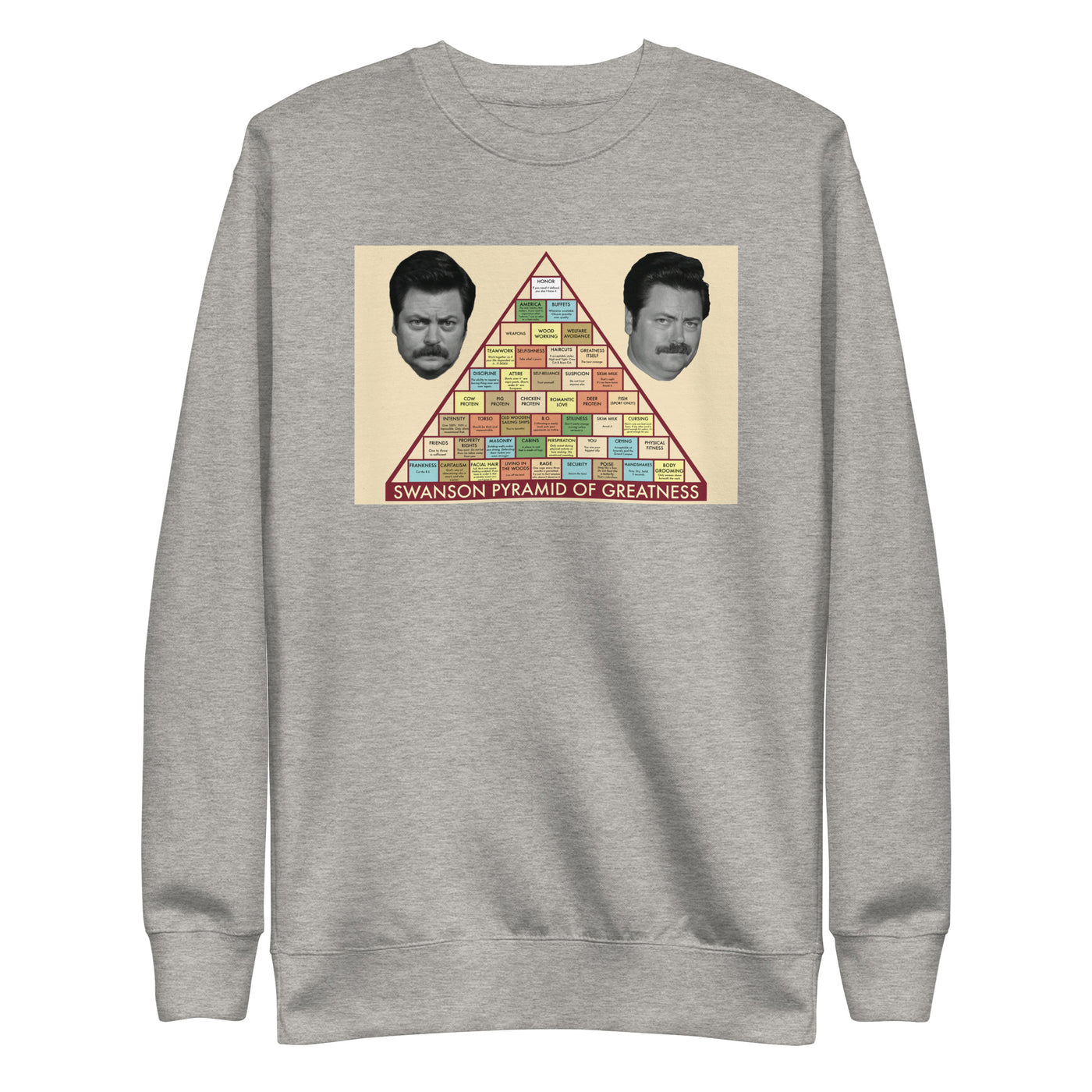 Swanson Pyramid Of Greatness - Unisex Premium Sweatshirt